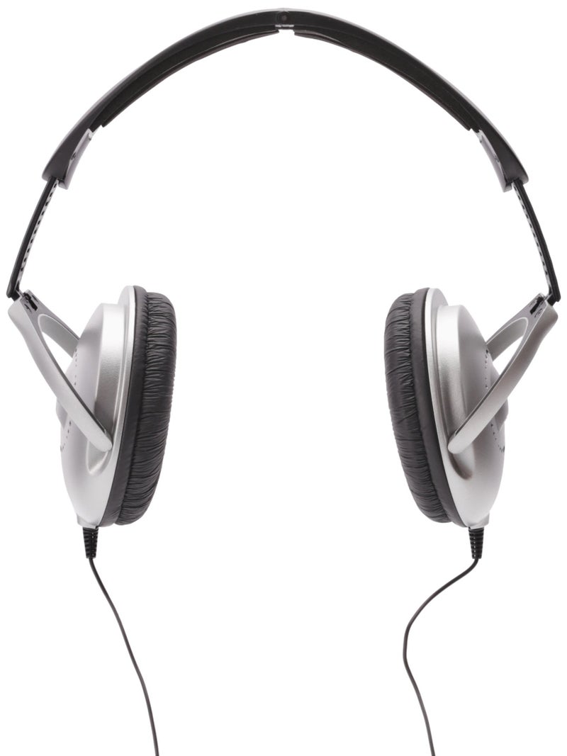Koss UR18 Collapsible Home Headphones Silver Finish with 3.5mm Jack, Standard Packaging